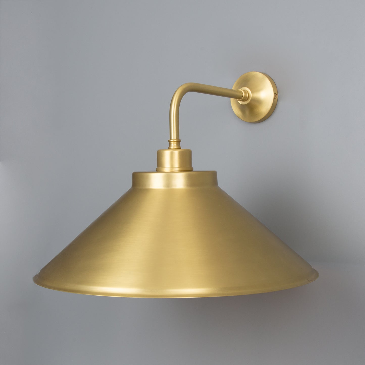 Rio Vintage Wall Light with Brass Cone Shade