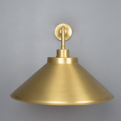 Rio Vintage Wall Light with Brass Cone Shade