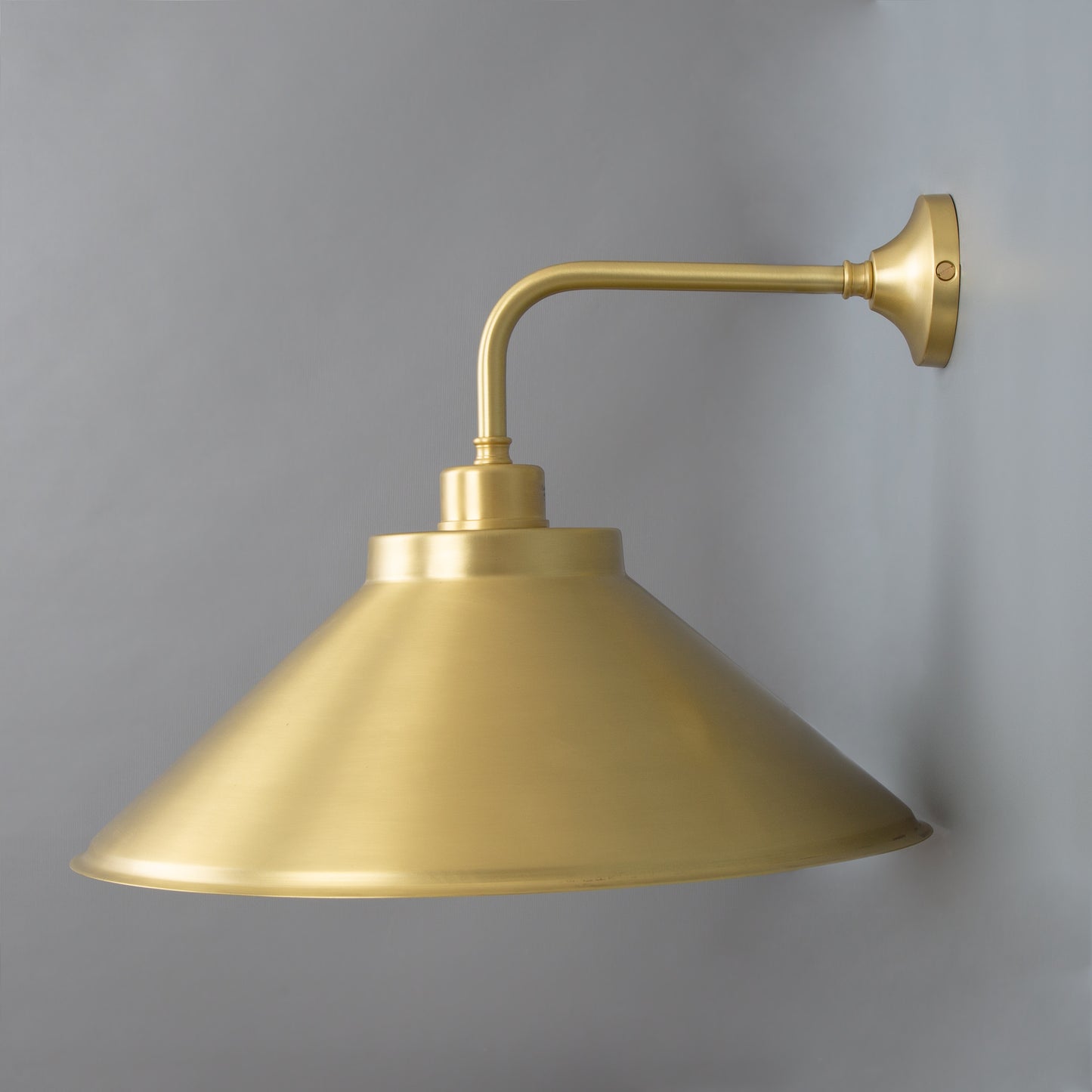 Rio Vintage Wall Light with Brass Cone Shade