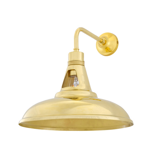 Geneva Vintage Brass Wall Light