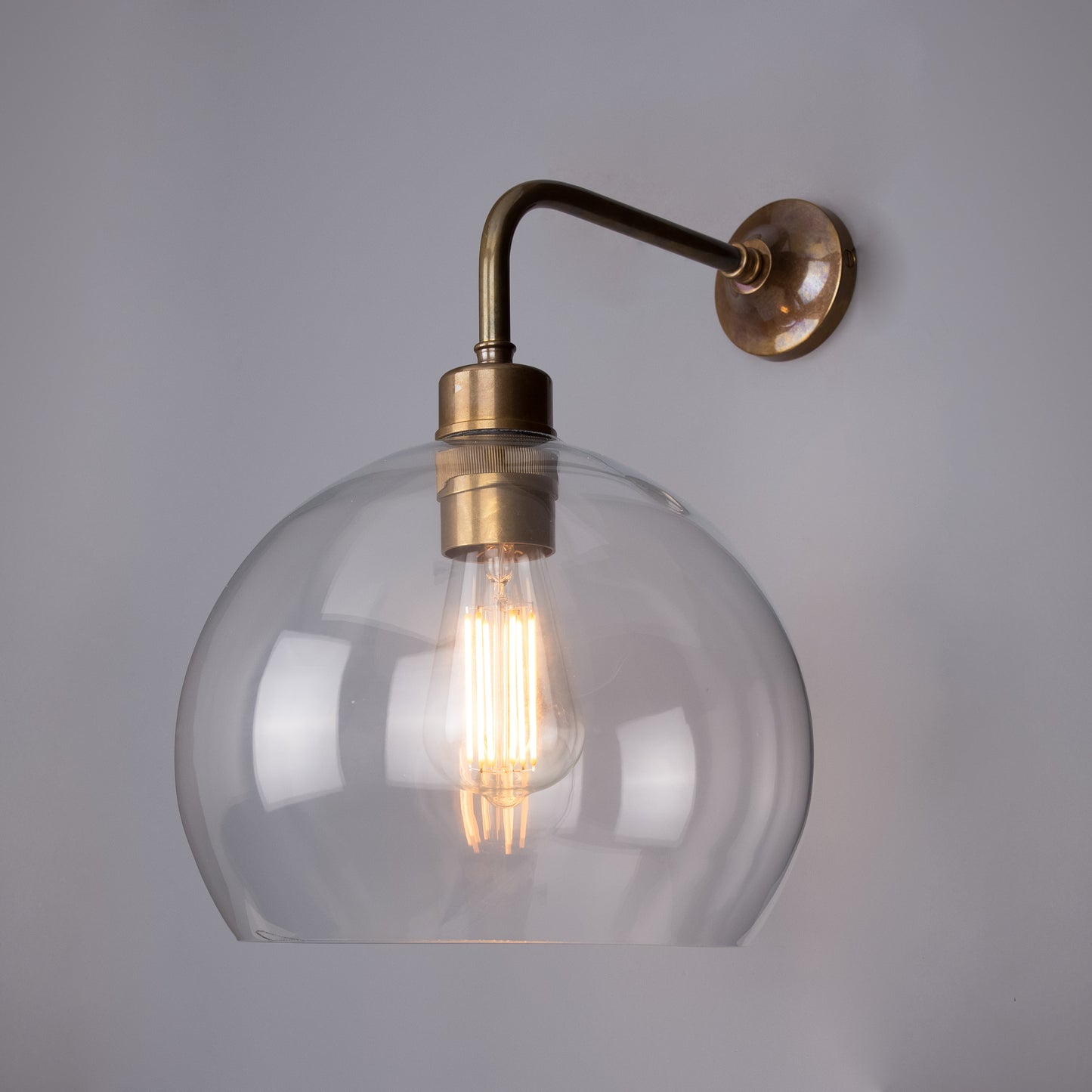 Eden Clear Open Glass Globe Wall Light