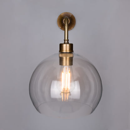 Eden Clear Open Glass Globe Wall Light