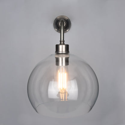 Eden Clear Open Glass Globe Wall Light