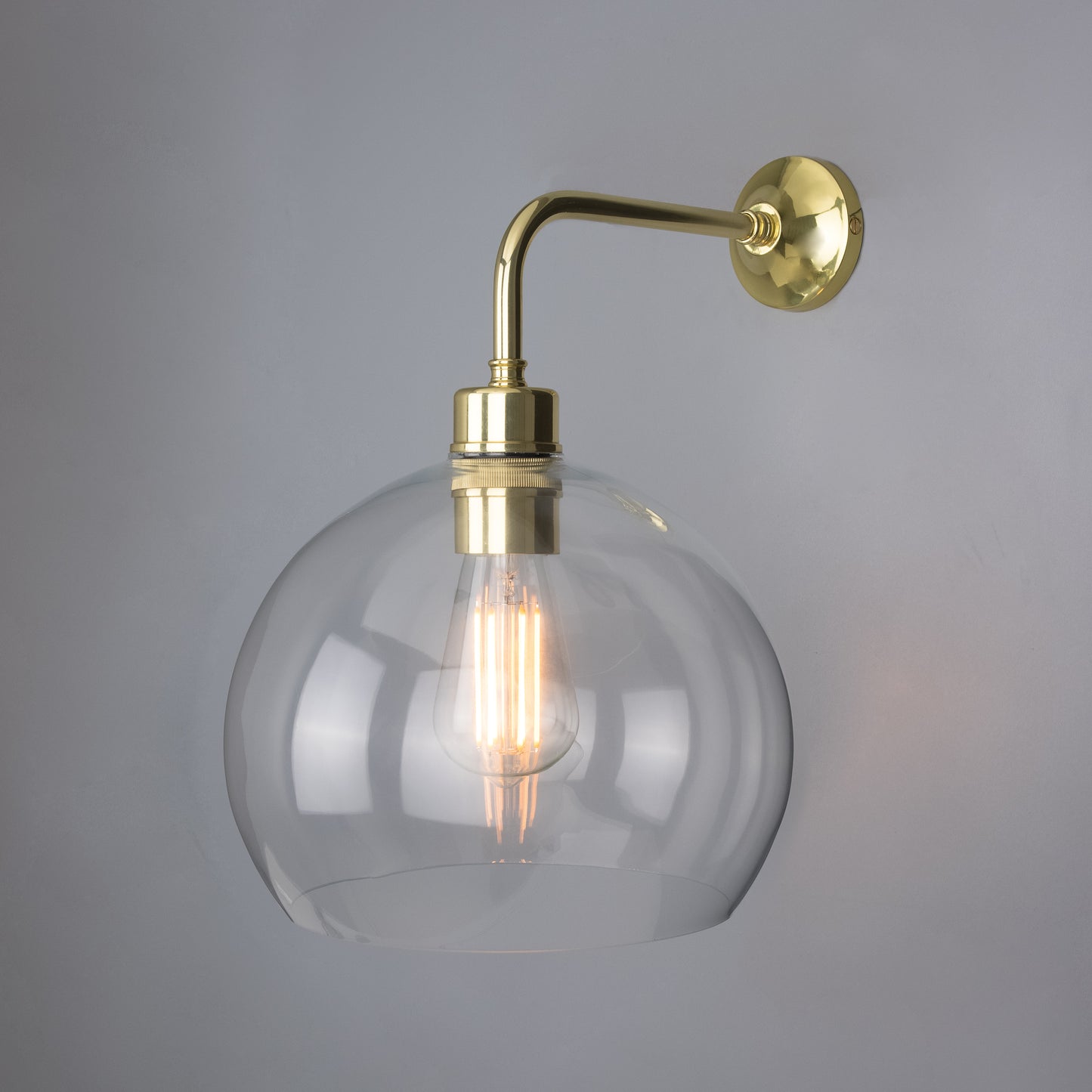 Eden Clear Open Glass Globe Wall Light