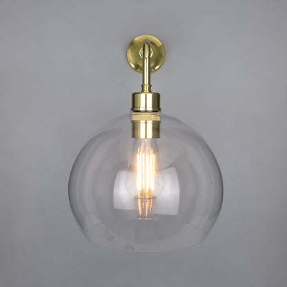 Eden Clear Open Glass Globe Wall Light