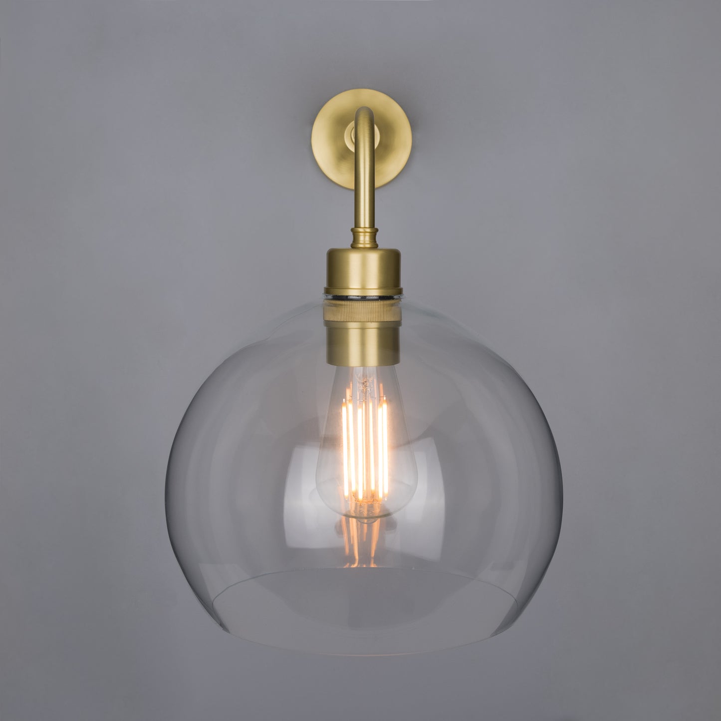 Eden Clear Open Glass Globe Wall Light