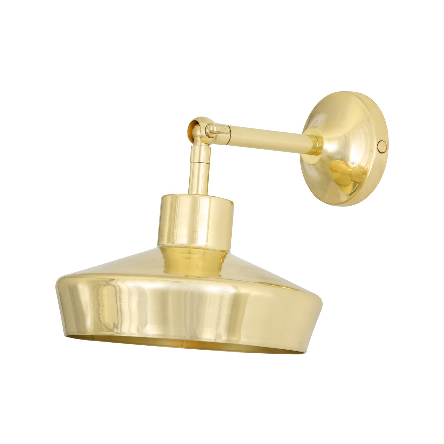 Splendor Small Modern Wall Light with Brass Shade