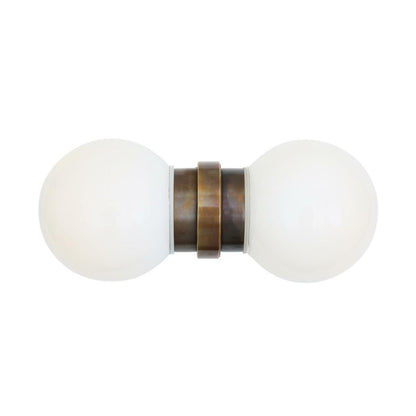 Eske Double Glass Globe Wall Light