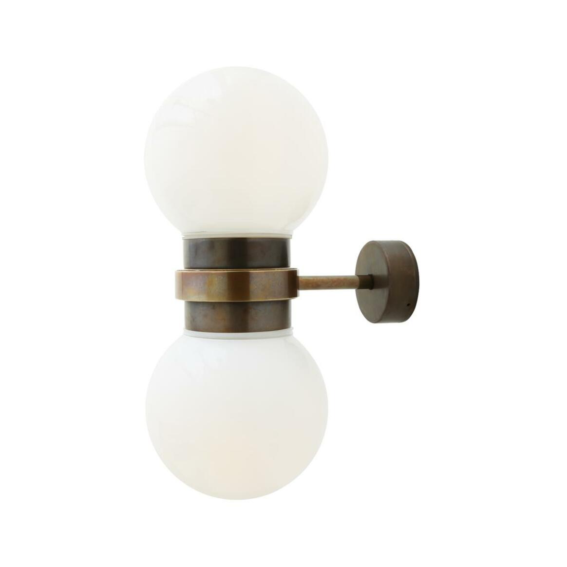 Eske Double Glass Globe Wall Light