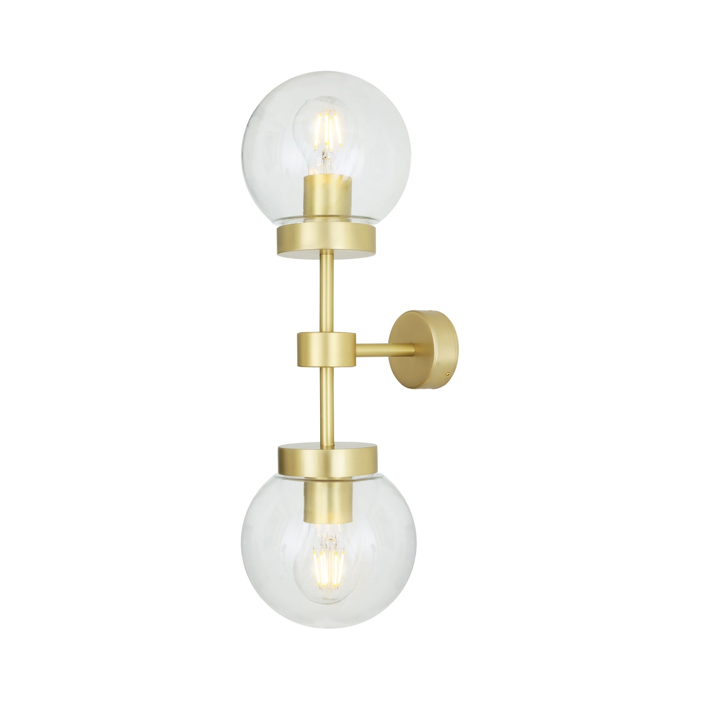 Grange Modern Double Glass Globe Wall Light