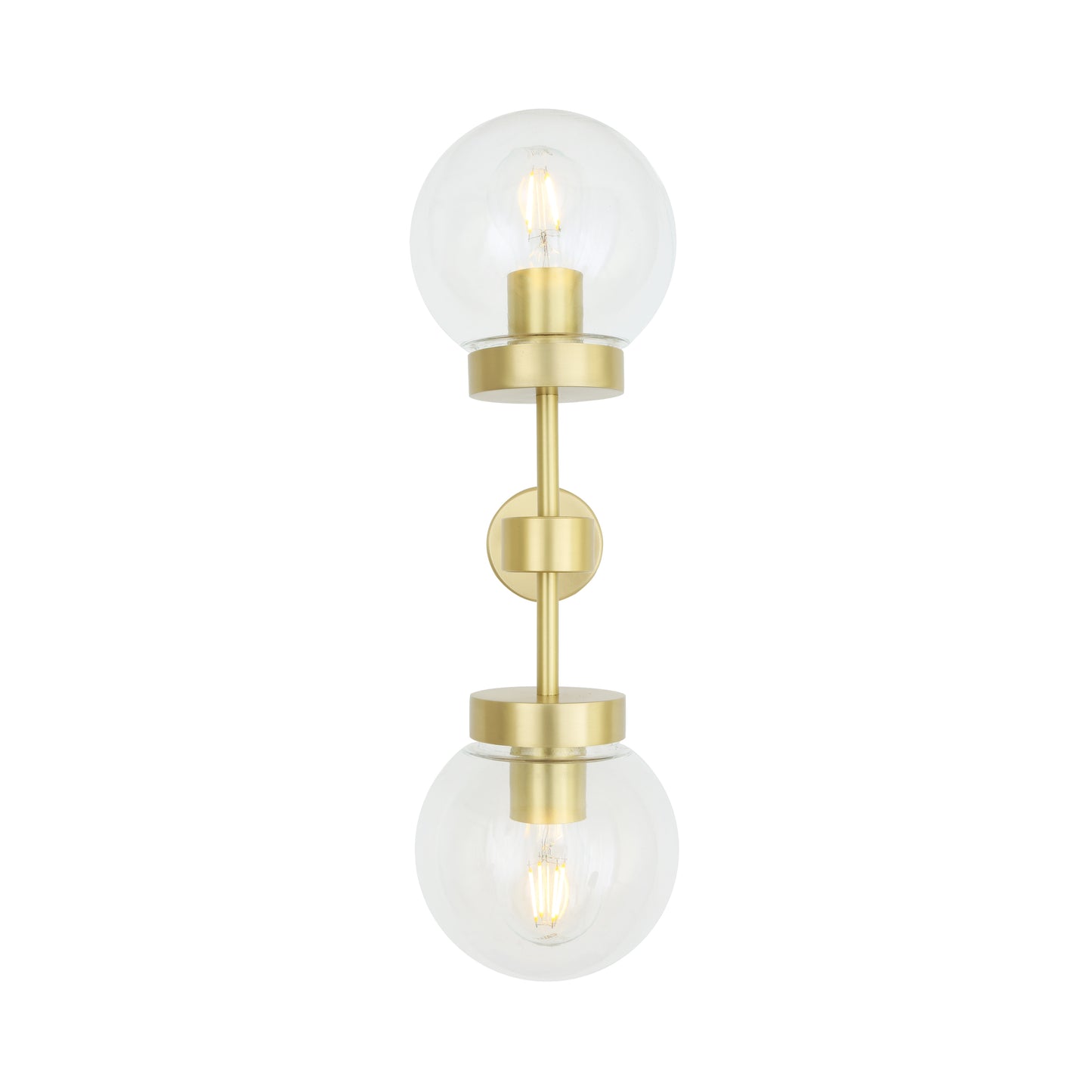 Grange Modern Double Glass Globe Wall Light