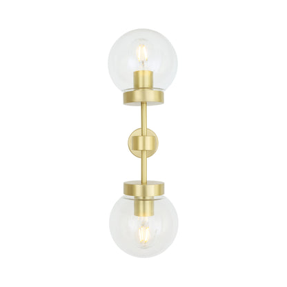 Grange Modern Double Glass Globe Wall Light