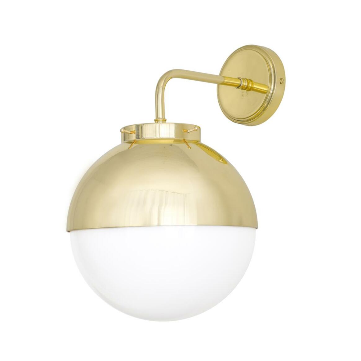 Florence Brass and Glass Globe Wall Light