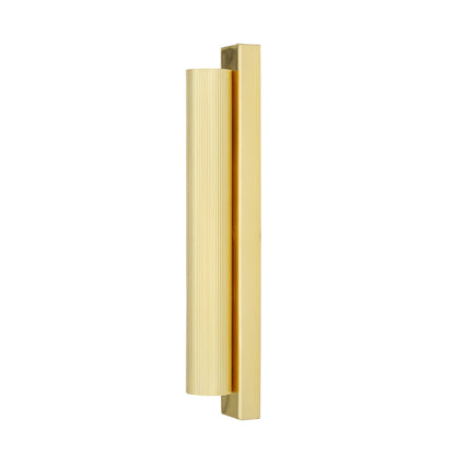 Royce Modern Slender Reeded Brass Wall Light