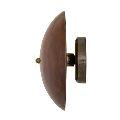 Luqa Vintage Brass Dish Wall Light