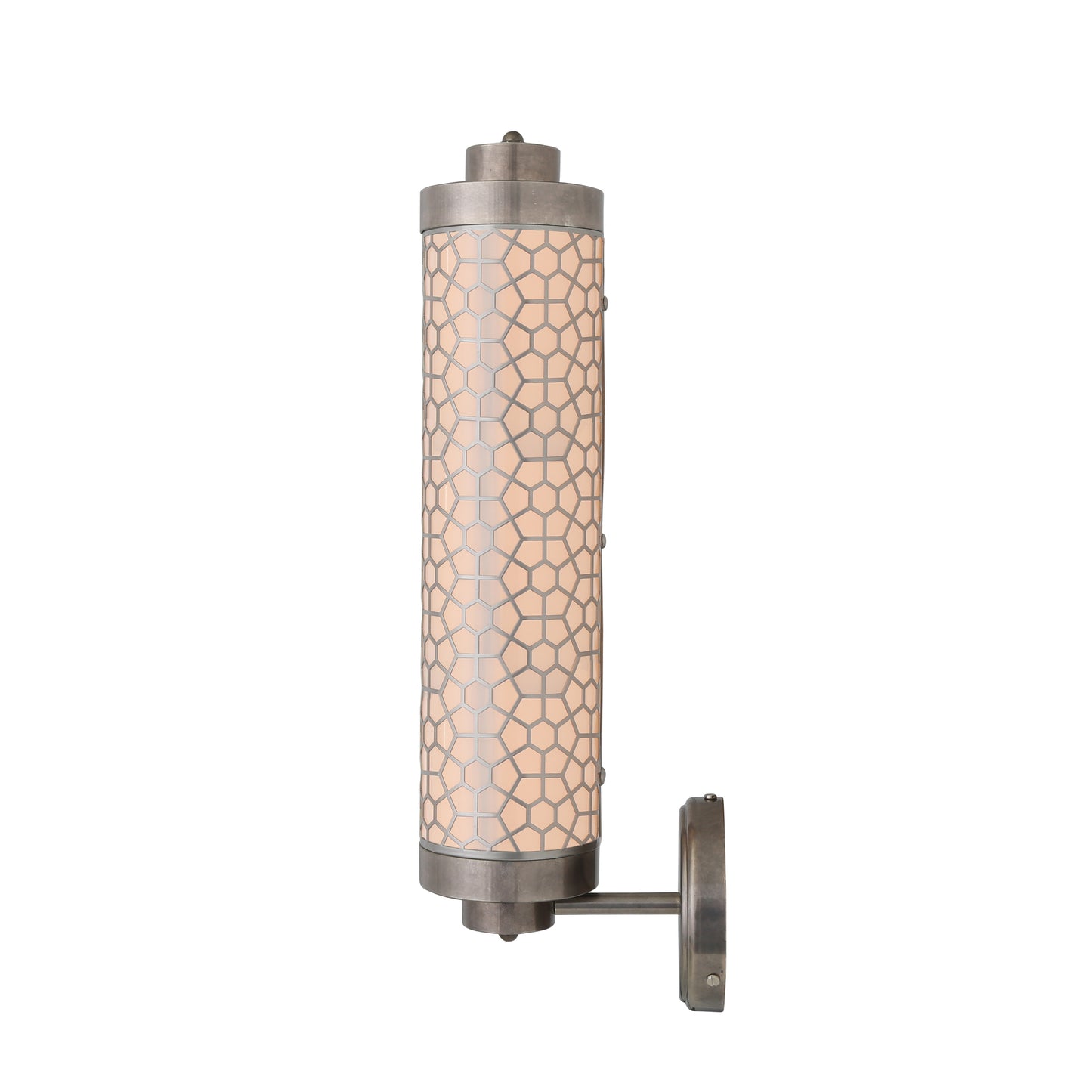 Ocala Brass Wall Light With Hexagonal Mesh