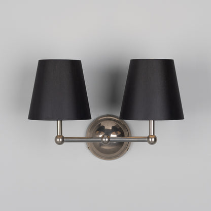 Busan Double Wall Light with Fabric Shades