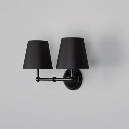 Busan Double Wall Light with Fabric Shades