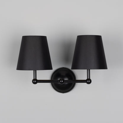 Busan Double Wall Light with Fabric Shades