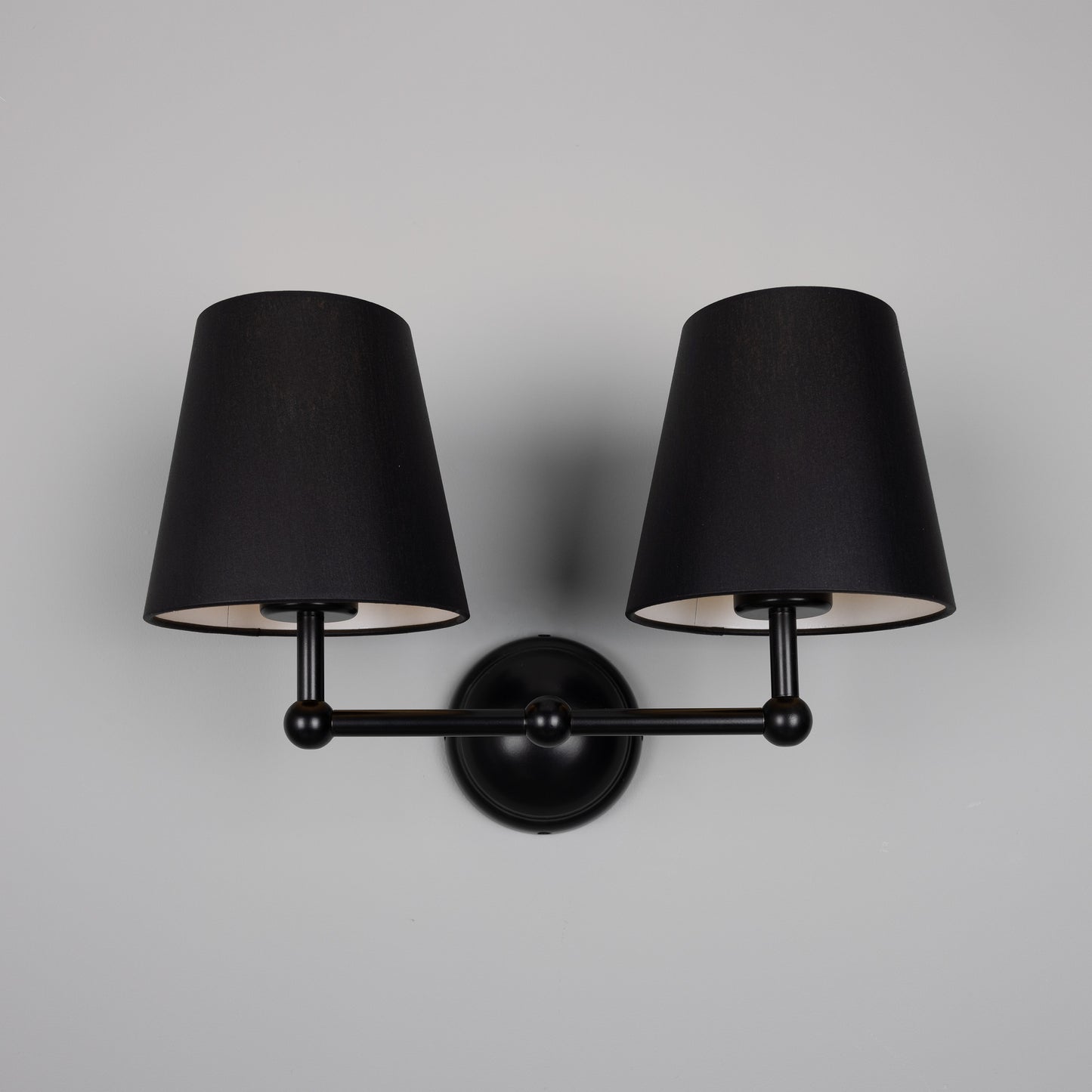 Busan Double Wall Light with Fabric Shades