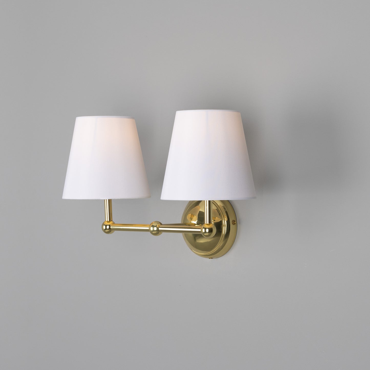 Busan Double Wall Light with Fabric Shades