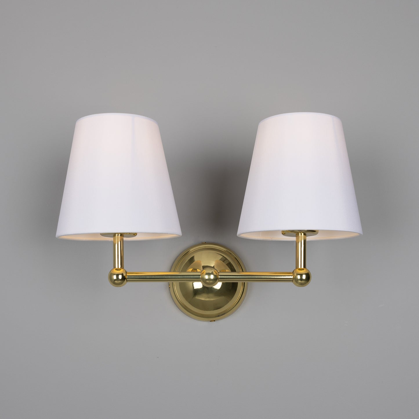 Busan Double Wall Light with Fabric Shades