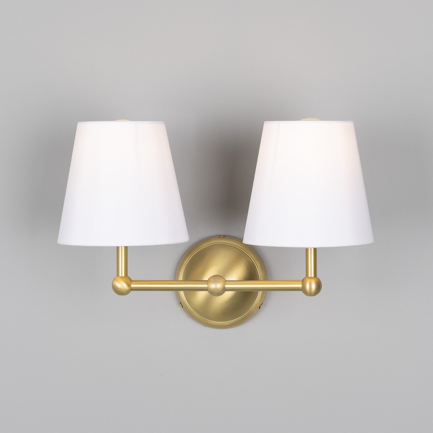 Busan Double Wall Light with Fabric Shades
