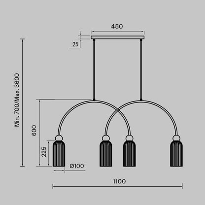 Antic Four Light Pendant