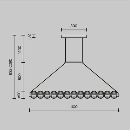 Amulet Glass Linear Pendant