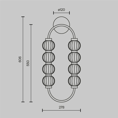 Amulet Glass Beaded Wall Light