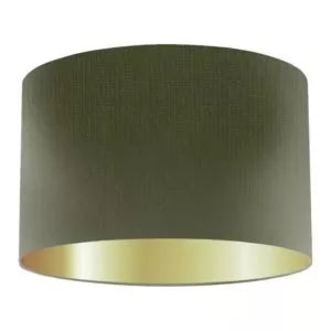 Moss Silk Drum Lampshade