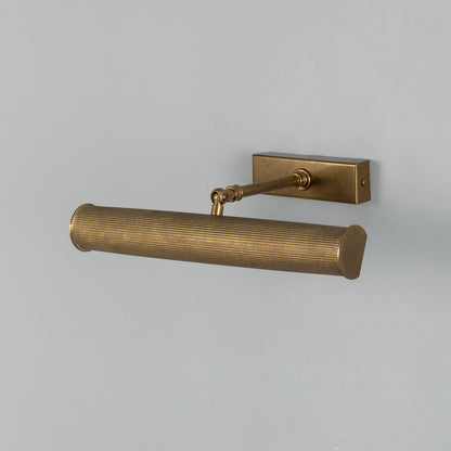 Cambridge Adjustable Reeded Brass Picture Light IP20