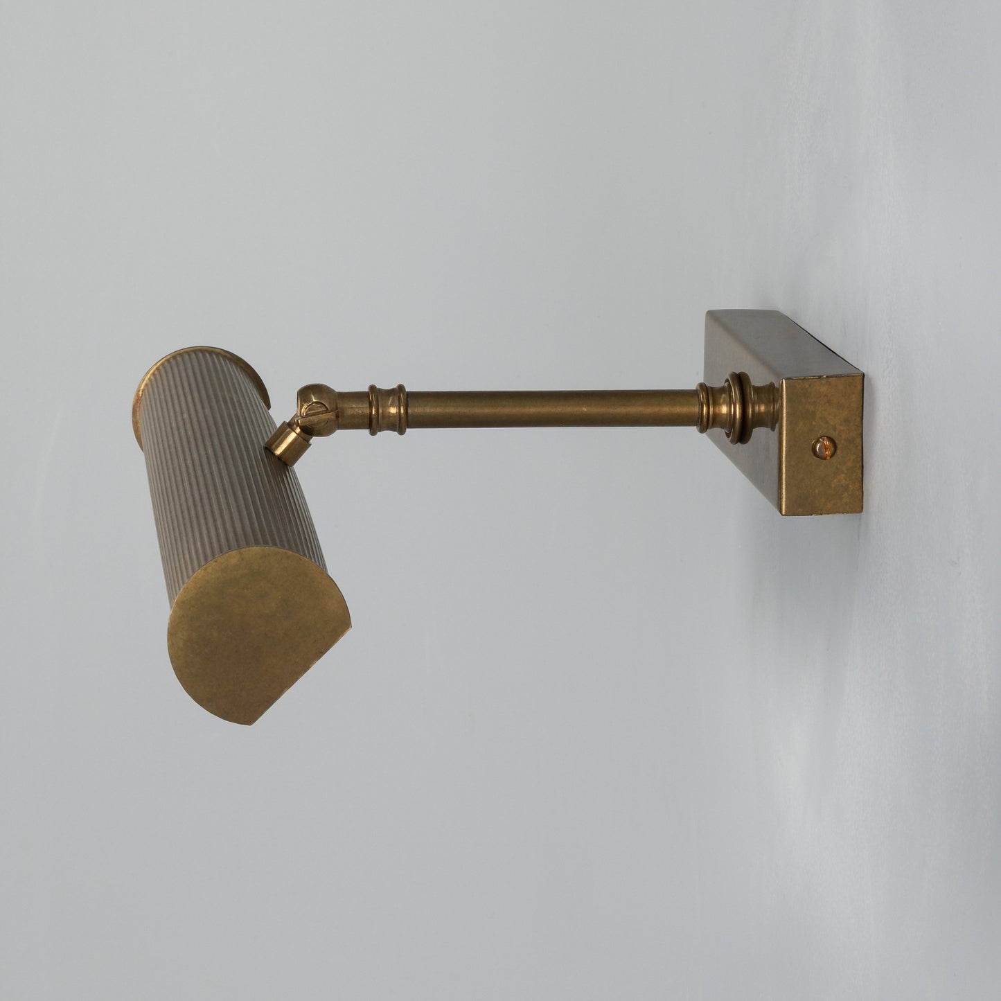 Cambridge Adjustable Reeded Brass Picture Light IP20