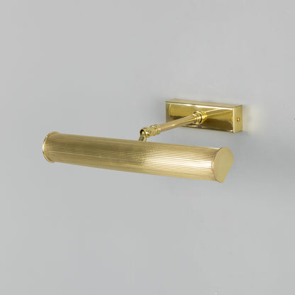 Cambridge Adjustable Reeded Brass Picture Light IP20