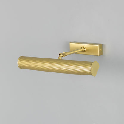 Cambridge Adjustable Reeded Brass Picture Light IP20