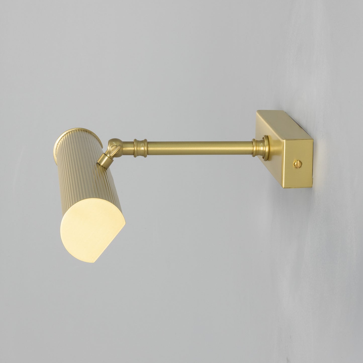 Cambridge Adjustable Reeded Brass Picture Light IP20