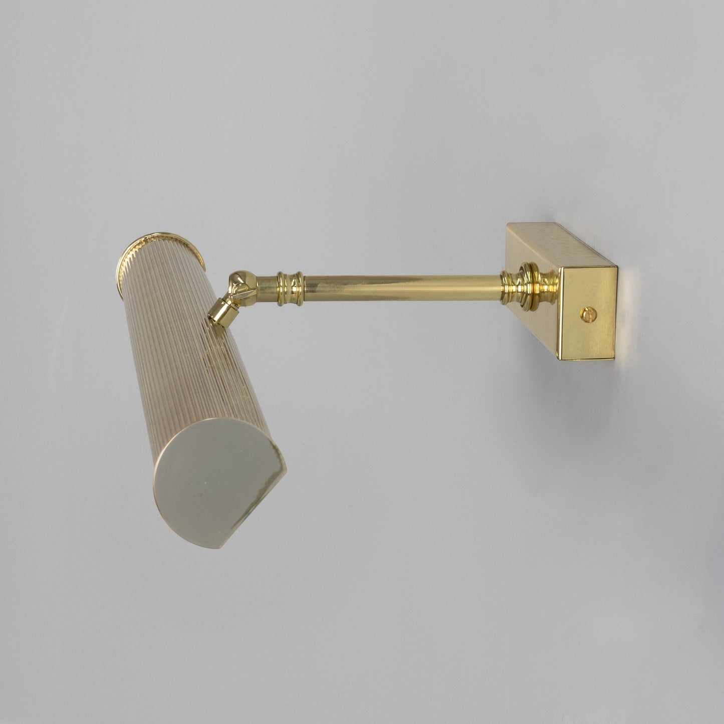 Cambridge Adjustable Reeded Brass Picture Light IP20