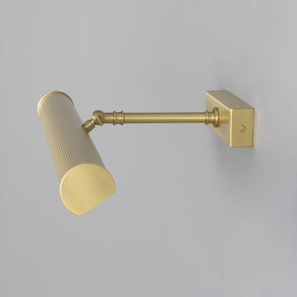 Cambridge Adjustable Reeded Brass Picture Light IP20