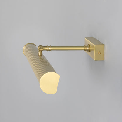 Cambridge Adjustable Reeded Brass Picture Light IP20