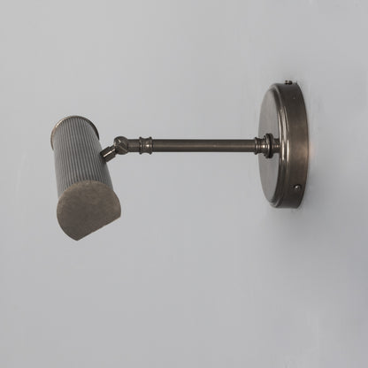 Bilbury Adjustable Reeded Brass Picture Light IP20