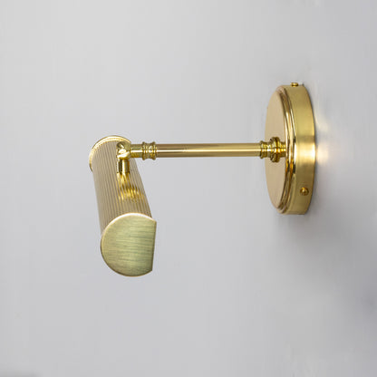 Bilbury Adjustable Reeded Brass Picture Light IP20