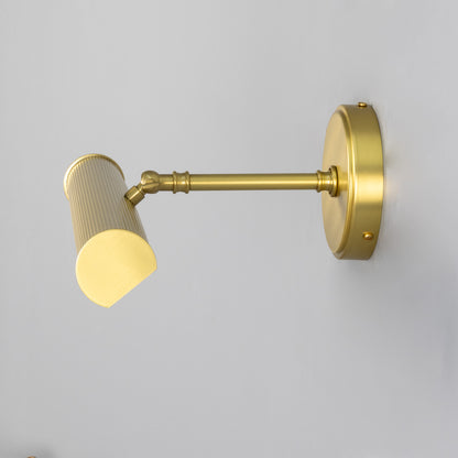 Bilbury Adjustable Reeded Brass Picture Light IP20