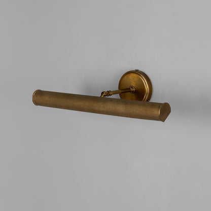 Bilbury Adjustable Reeded Brass Picture Light IP20