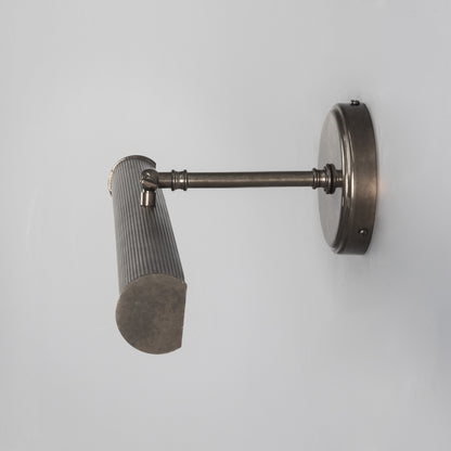 Bilbury Adjustable Reeded Brass Picture Light IP20