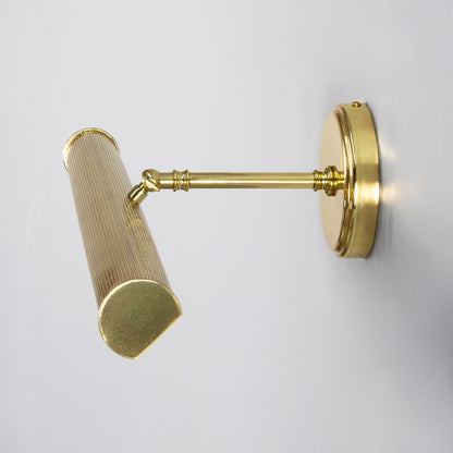 Bilbury Adjustable Reeded Brass Picture Light IP20