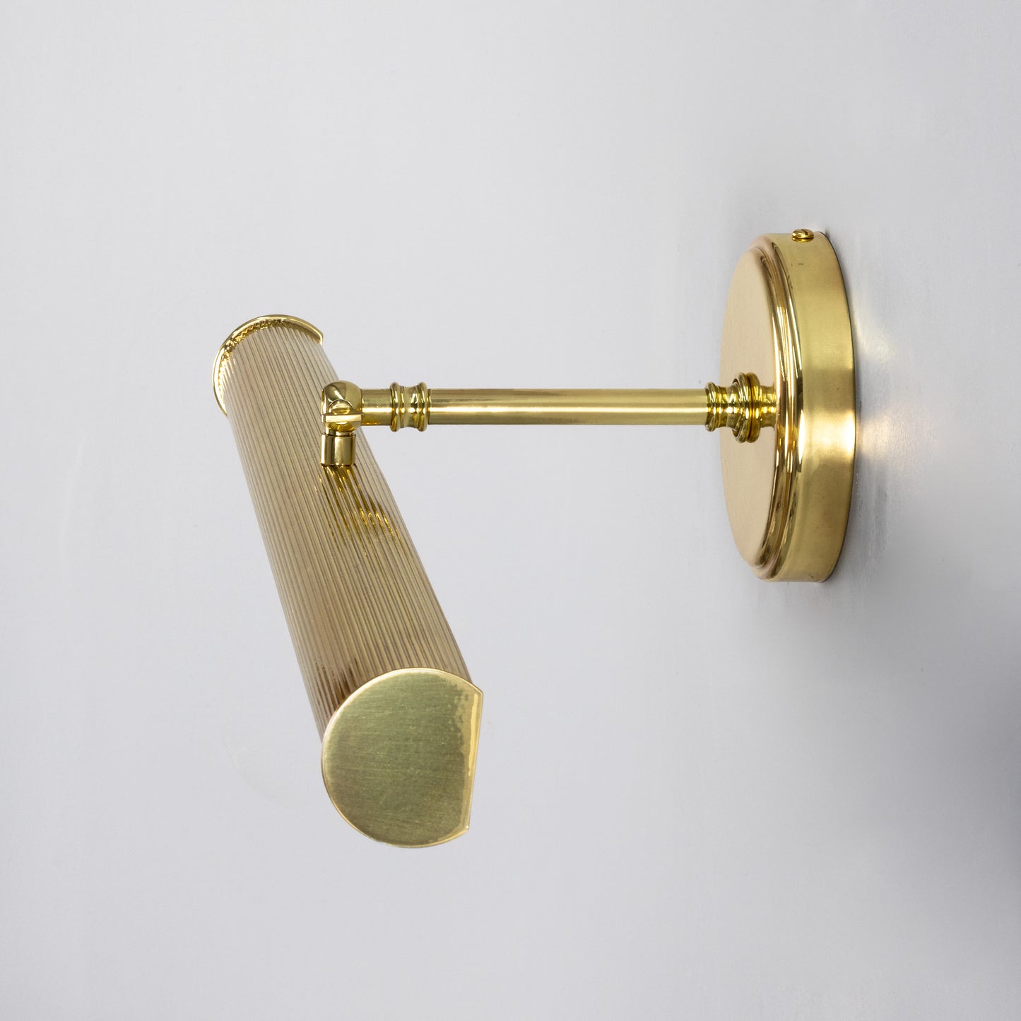 Bilbury Adjustable Reeded Brass Picture Light IP20