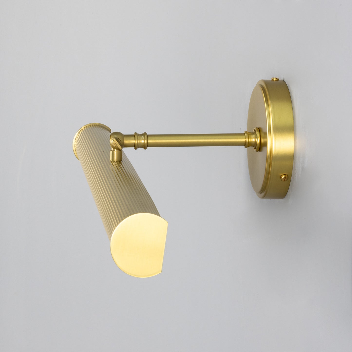 Bilbury Adjustable Reeded Brass Picture Light IP20