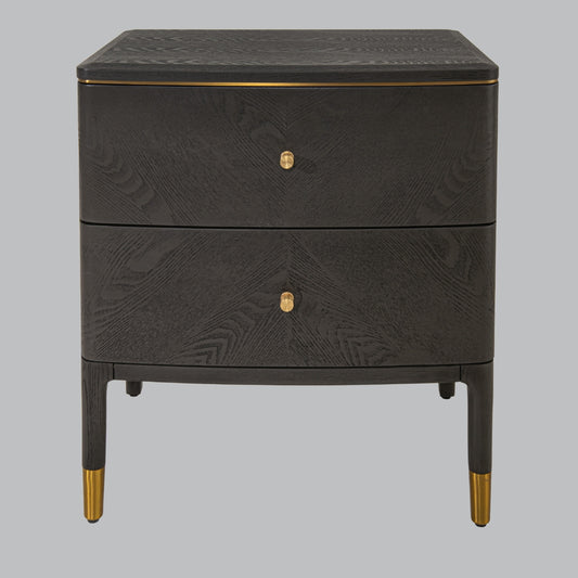 Marlow Dark Grey 2 Drawer Side Table