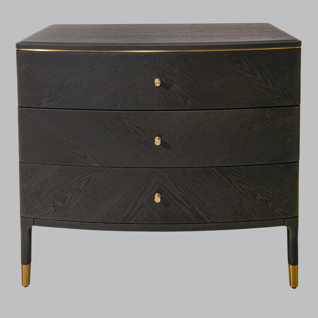 Marlow Dark Grey Chest of Drawers - 3 Drawer