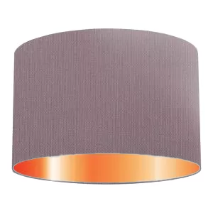 Mauve Grey Cotton Drum Lampshade